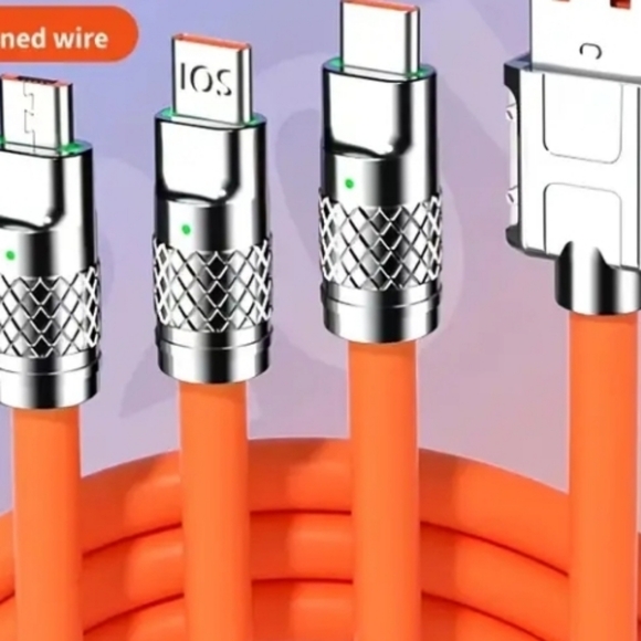3-in-1 USB Charging Cable Charging/Data Sync Cable - Picture 4 of 11